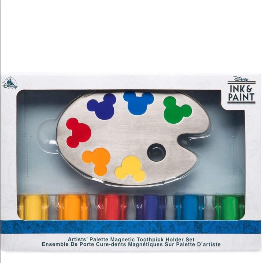 Disney Ink and Paint shot glasses and tray